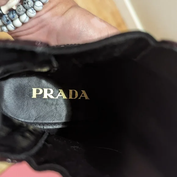 Prada Patent Leather Chelsea Boots Sz 41